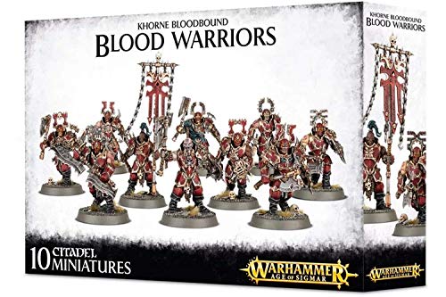 Warhammer AoS Khorne Bloodbound figurines Blood Warriors Noir pour jeu de stratégie fantastique