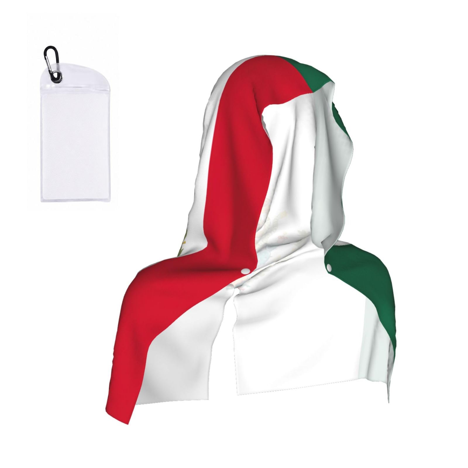 DUWAA Flag Of Mexico Print Cooling Hooded Sports Towel, 30×60cm Quick Drying Summer Cool Head Wrap For Neck And Face