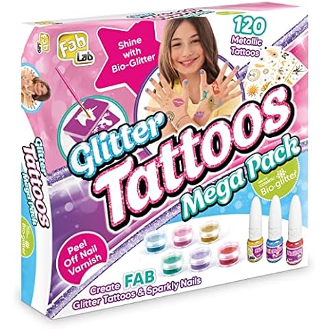 FabLab FL106 Glitter Tattoo Mega Pack, Multicolor Cover