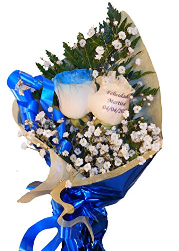 Ramo de rosas naturales a domicilio con una rosa azul y una...