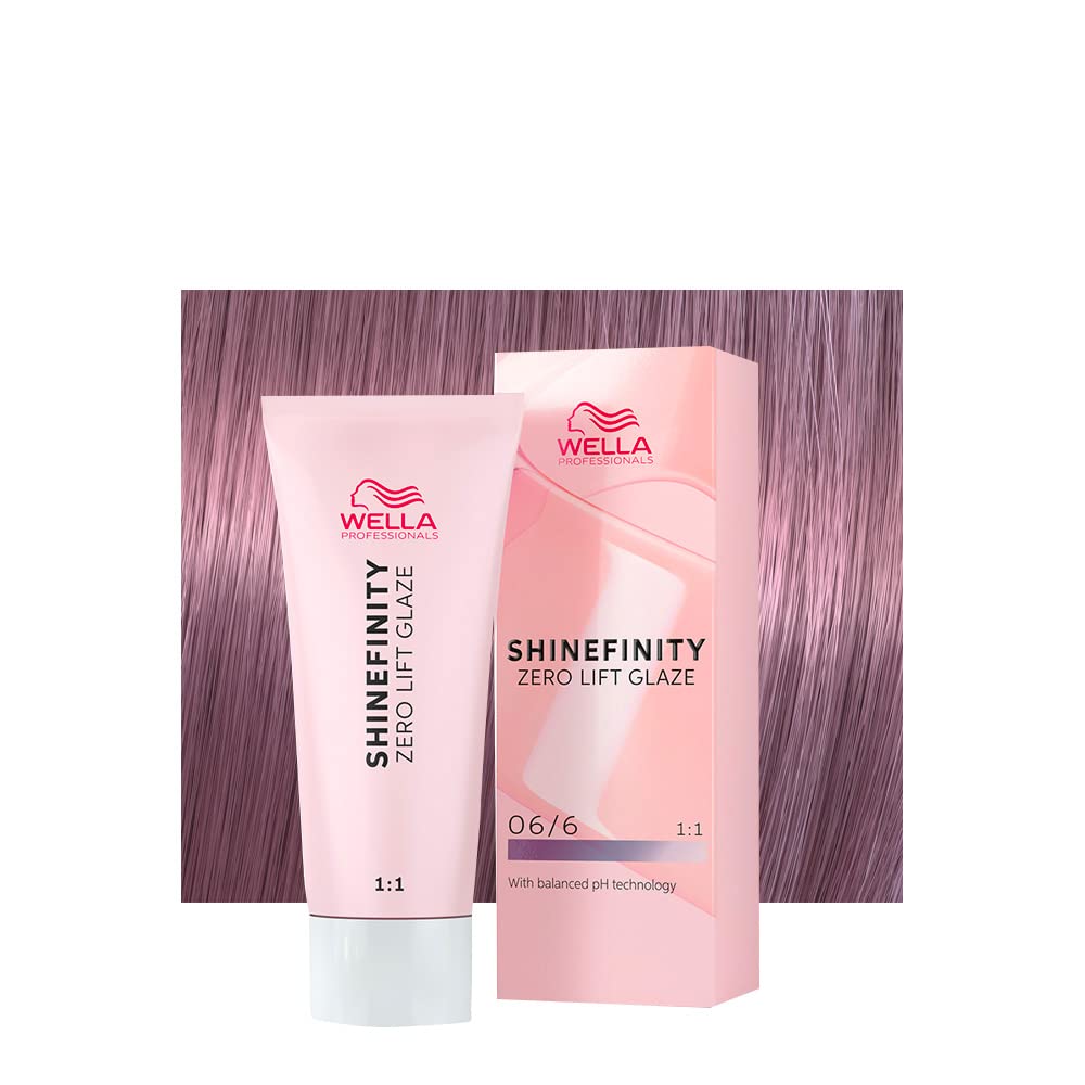 Wella Professionals Shinefinity Glaze – Haarschonende Tönung – demi-permanent, pH-neutral & ohne Ammoniak - Für natürlichen Glanz bis zu 20 Haarwäschen – vegan – 06/6 Cool Cherry Wine – 60ml