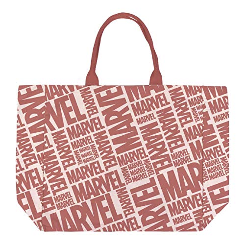 Cerdá Life'S Little Moments 2100003318, Bolsos De Tela Con Licencia Oficial Marvel Para Mujer, Beige, 47 X 45 X 17 Cm