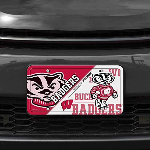 Rico Industries NCAA Wisconsin Badgers Metall-Kennzeichenanhänger, Team-Farbe, 15,2 x 29,2 cm