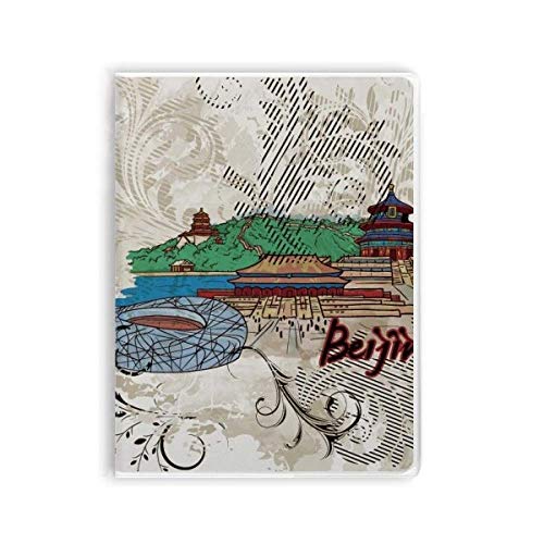 Carnet de notes Tian An Men porcelaine couverture souple écriture oiseau