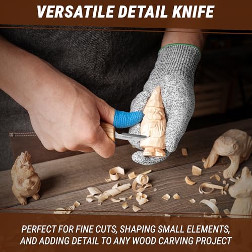 BeaverCraft C8 Coltello da Intaglio del Legno – Sloyd per Dettagli | Strumenti di Intaglio per Principianti e Bambini - immagine 4