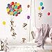 decalmile Pegatinas de Pared Globos Mono Vinilos Decorativos Animales Adhesivos Pared Habitación Infantiles Niños Bebés Guardería