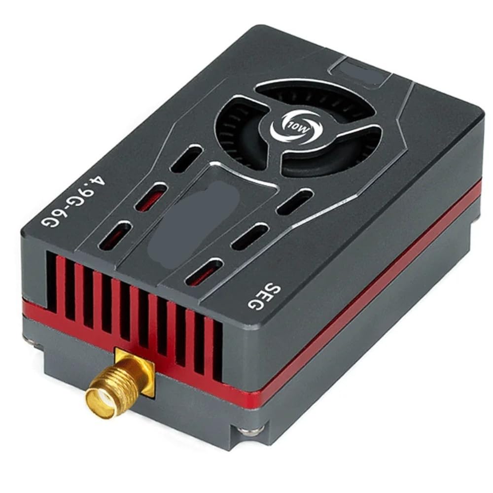 TERK Analog VTX 4.9-6 Max 10W Trasmettitore video e ricevitore in metallo Collegamento FPV adatto for la trasmissione di droni RC