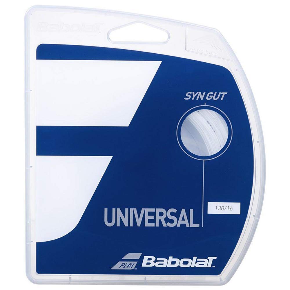 Babolat Unisexáû Adult's Synthetic Gut Saitenset 12m - Wei? Tennis String, White, 1.25