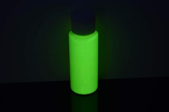 DirectGlow 2oz UV Blacklight Reactive Fluorescent Acrylic Paints (Yellow)