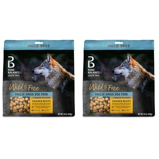 2 Packs of Pure Balance Wild & Free Freeze-Dried Dog Food, Chicken Recipe, 16 oz (1 lb)
