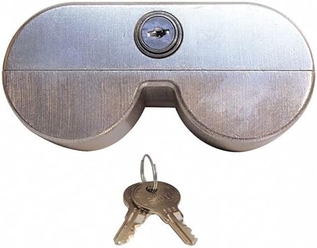 YOKEMK4-KD Brushed Aluminum Double Knob Tractor Air Brake Lock Keyed Differently, 1 Pack