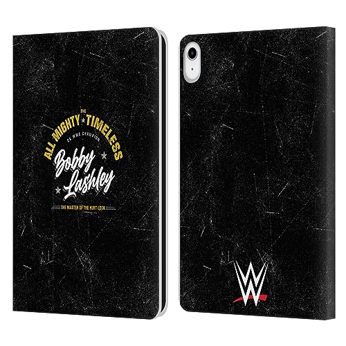 Head Case Designs Officially Licensed WWE Logotype Bobby Lashley Leather Book Wallet Case Cover Compatible with Apple iPad 10.9 (2022)