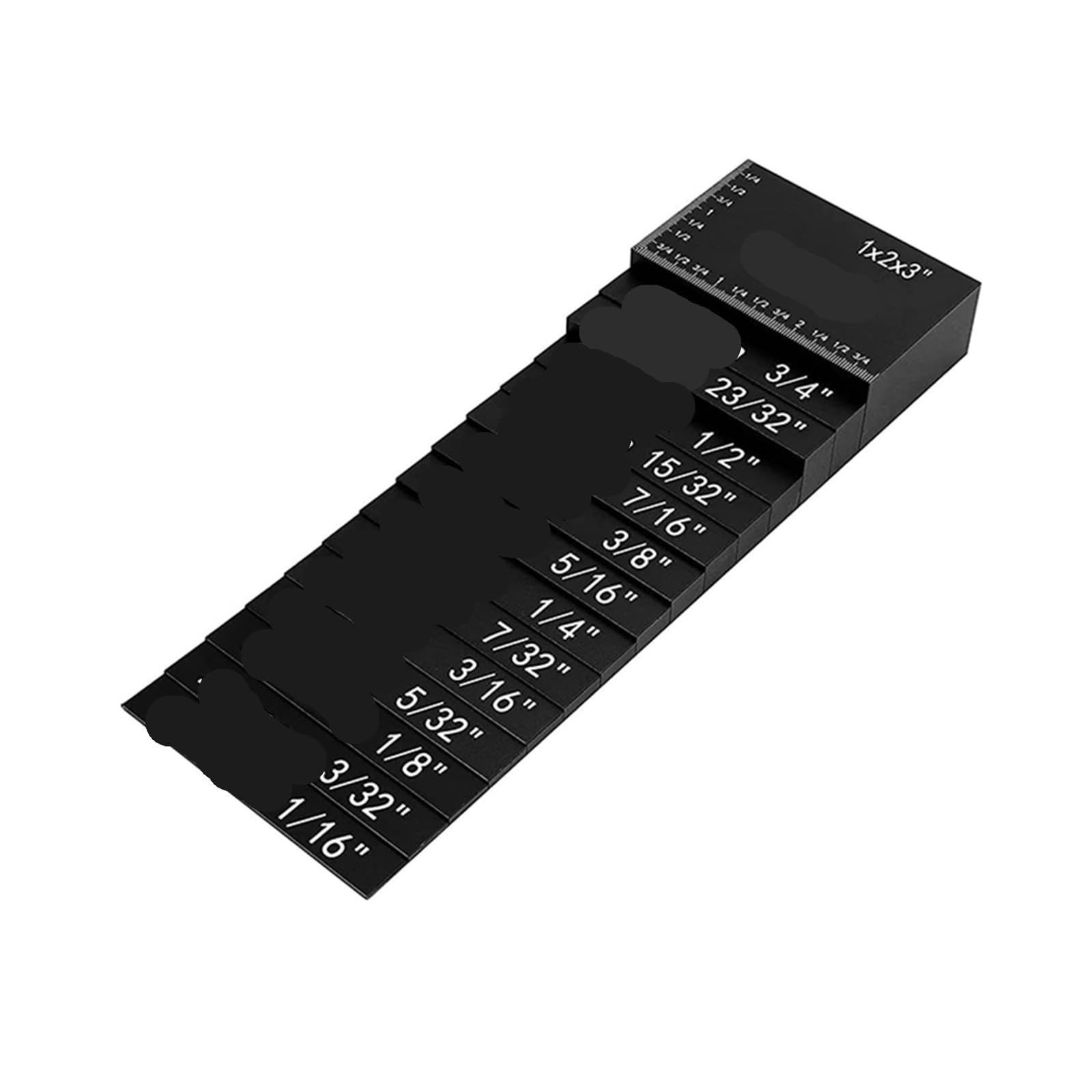 Bloque patrón Juego de 7 reglas de altura Measuring Blck for sierra de mesa, almohadilla de medición for trabajos de carpintería