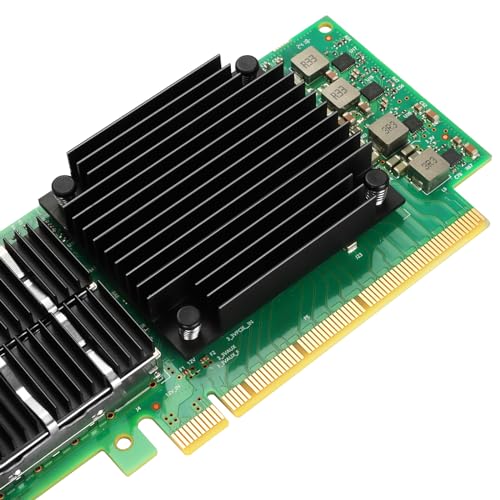Image of Vogzone 100GbE NIC Card for Mellanox MCX556A-EDAT, PCIe 4.0 x16 100Gb Ethernet NIC with Mellanox ConnectX-5 VPI Chipset, Dual QSFP28 EDR IB Network Card Support RDMA