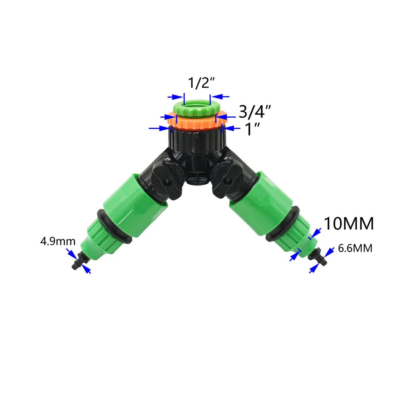 Adaptador de Conector de Utilidad Adaptador de Conector de Manguera 1/4 3/8 Pulgadas Manguera de Jardín Divisor Deua de 2 Vías Y Grifo de Jardín Hembra 1/2 3/4 1" a 4/7 8/11 1 Juego de Acoplamiento Rá