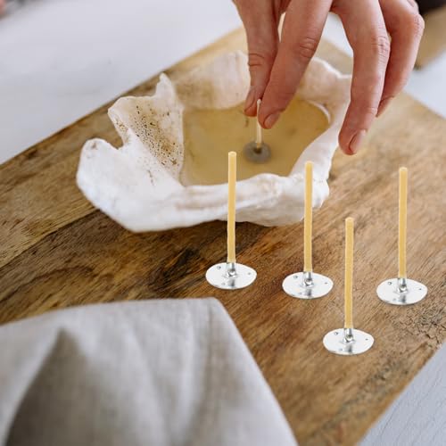 Homoyoyo 100pcs mechas para hacer velas natural miniatura 3
