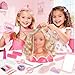 KUBUSFLY 44Pcs Hair Styling Doll Head Toys for Girls, Kids Makeup Hair Salon Pretend Play Styling Kit with Hairdryer, Straightener, Beauty Hair Toy Christmas Birthday Gift for Toddler Girls 3 4 5 6+