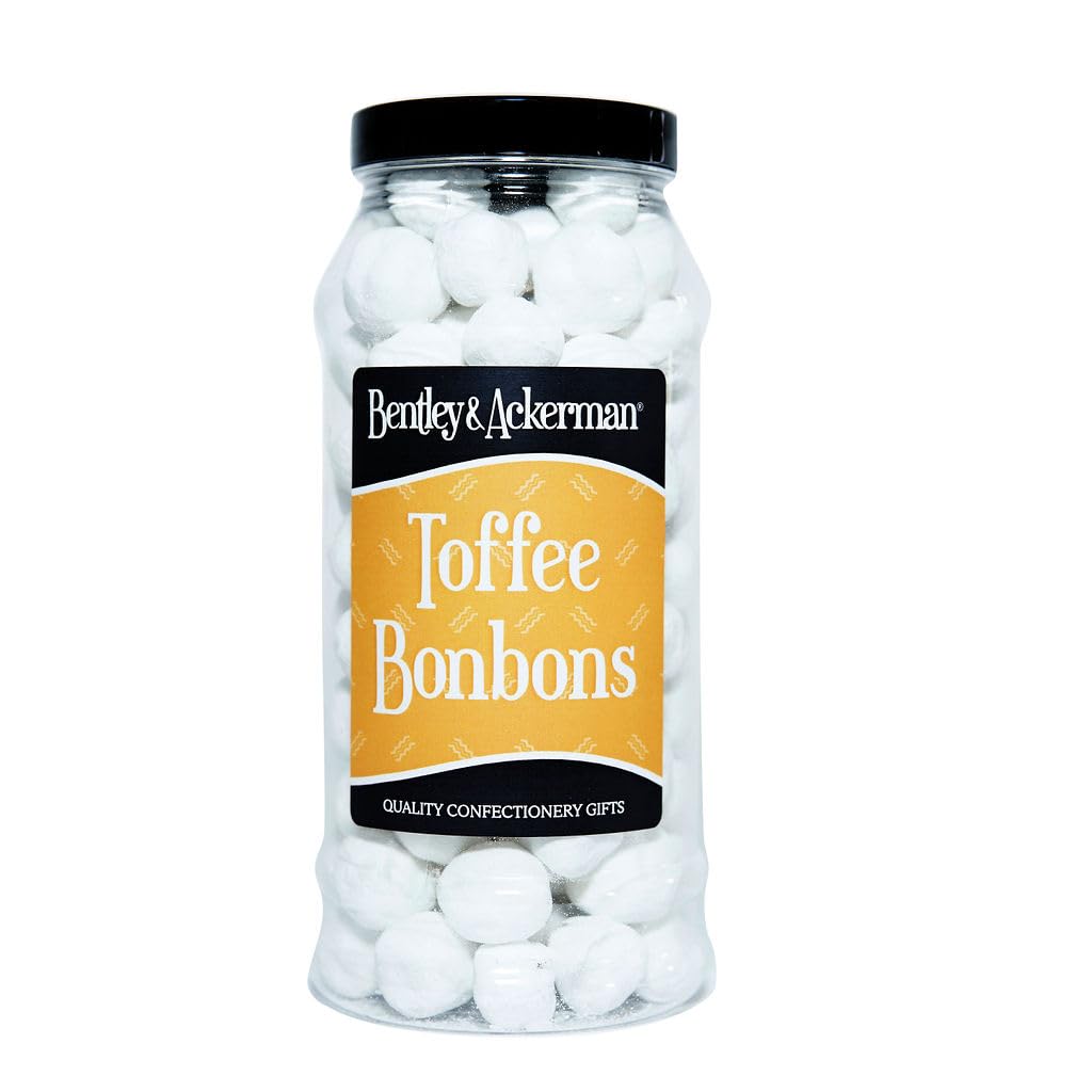 Toffee Bonbons (605g) Original Toffee Bonbons in a Gift Jar - by Bentley & Ackerman's Sweet Shop - Vegetarian