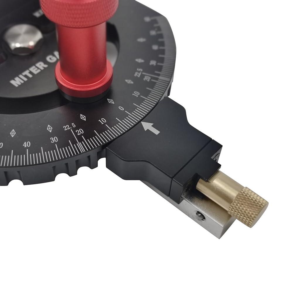 VIDOO Calibre Ingletes Ángulo M1 Pro Carpintería 0-60 Grados para Sierra Mesa Fresadora Ajuste Precisión