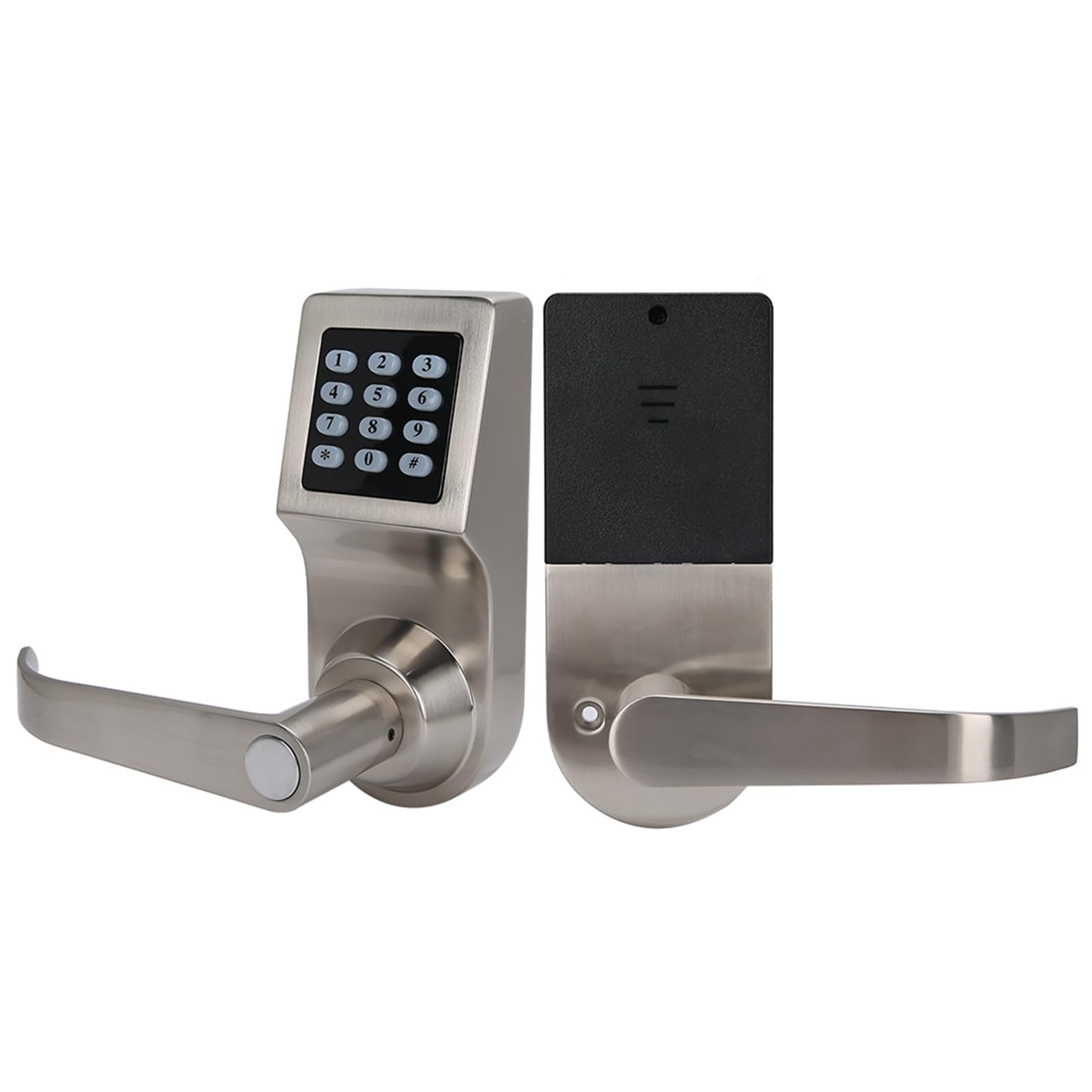 Generic Serrure de Porte Numérique, Mot de Passe électronique, Serrure de sécurité avec Carte IC et clé pour Appartements, Portes en Bois, Alliage de Zinc 160x67x39mm