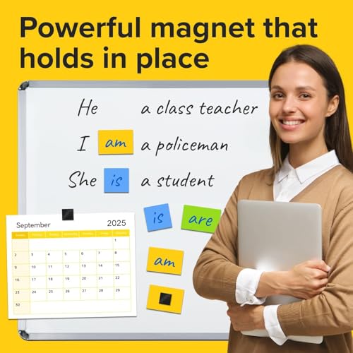 Image of Square Flexible Magnets with Adhesive Backing (36pcs) Magnetic Tape Magnet Strips for Whiteboard, Fridge - Stickers for Organization - Classroom Supplies (0.8 inchx0.08 inch /2x0.2cm)