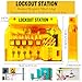 Young Dance Lockout Tagout Station with Loto Devices - 5 Pack Safety Lock Set for Safe Electrical Lockouts,2 Hasps, 25 Loto Tags,Lock Out Tag Out Kit Board,Lockout Safety Supply for OSHA Compliance