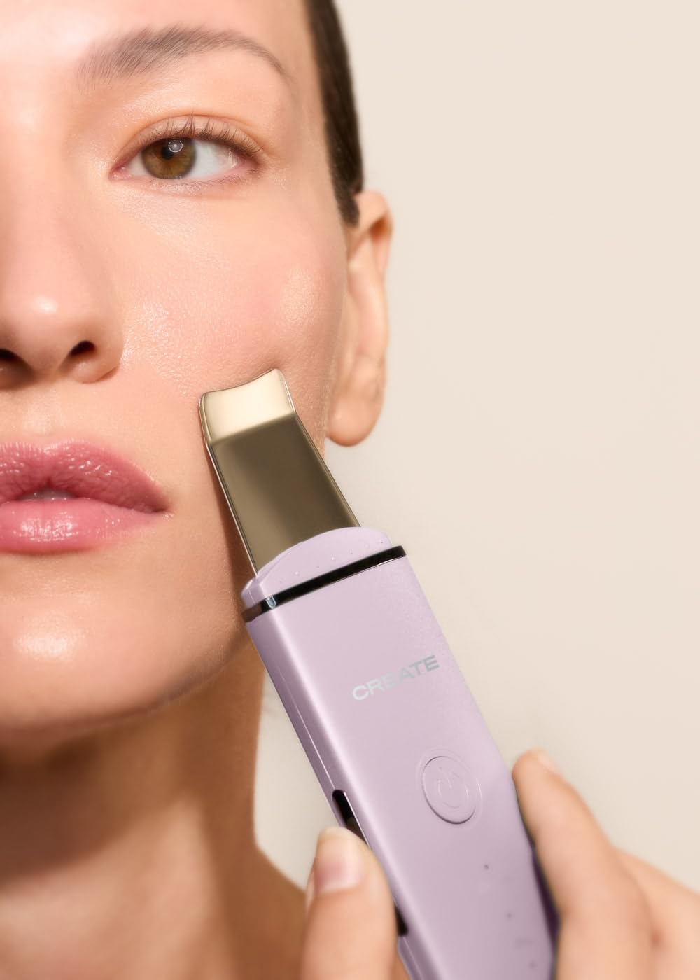 CREATE/SONIC PURE SKIN 4 in 1 / Nettoyeur facial ultrasonique 4 en 1 lavande/Technologie EMS, 4 technologies, 4 nettoyages, effet lifting, tête en acier inoxydable de qualité médicale, 3,7 W