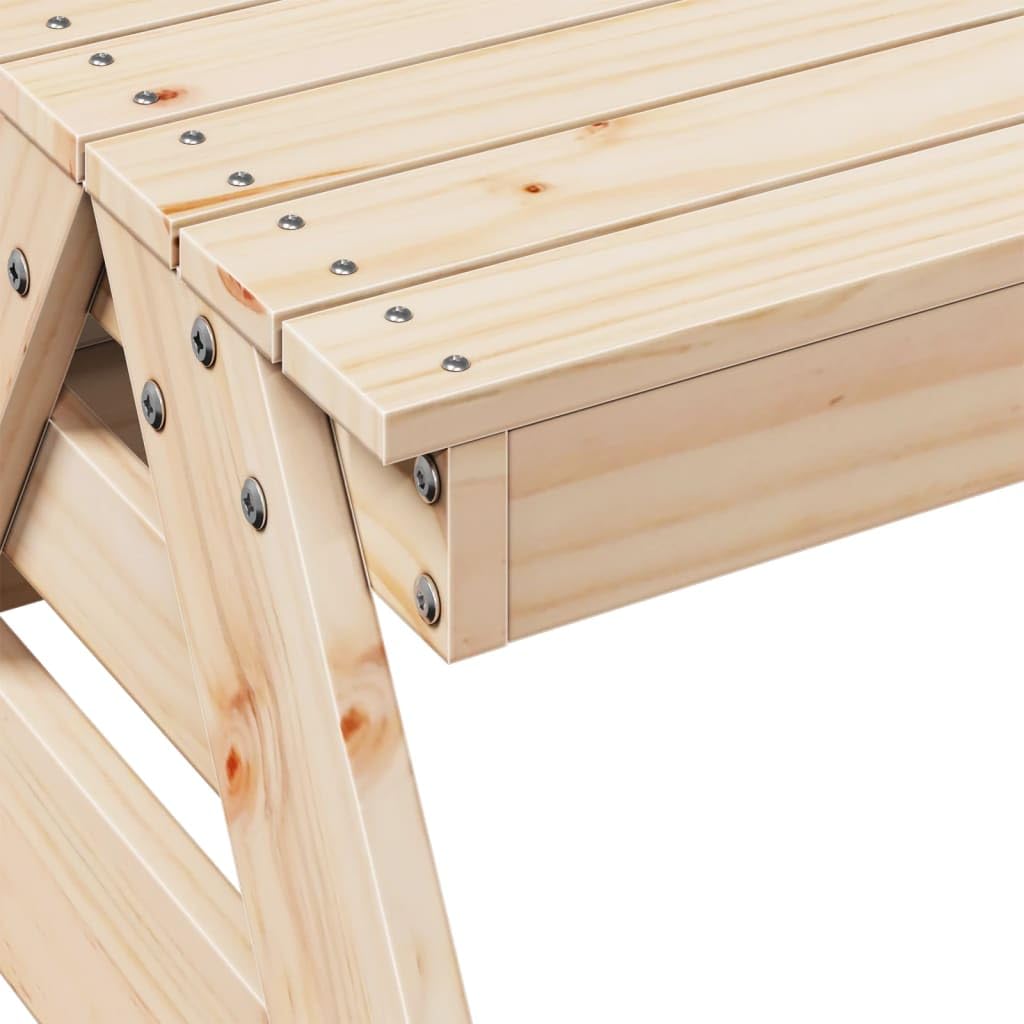 Tavolo da picnic per bambini in legno di pino massiccio, 88 x 97 x 52 cm, resistente alle intemperie e robusto, ideale come tavolo da giardino, tavolo da terrazza, tavolo da balcone per