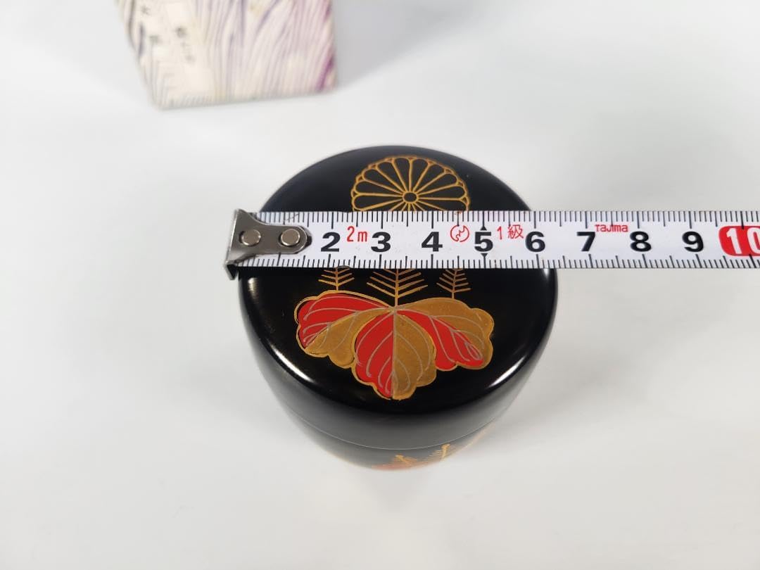 茶道具 塗師 助市作 輪島塗四方盆 干菓子器 木製 布着本堅地 共