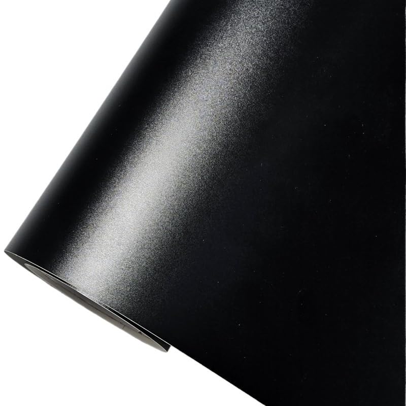 Samoprzylepny film winylowy z włókna węglowego, Folia winylowa do samochodu z włókna węglowego wielokolorowe wiele rozmiarów motocykli skuterów(Pethighgloss Black,40CMX152CM)