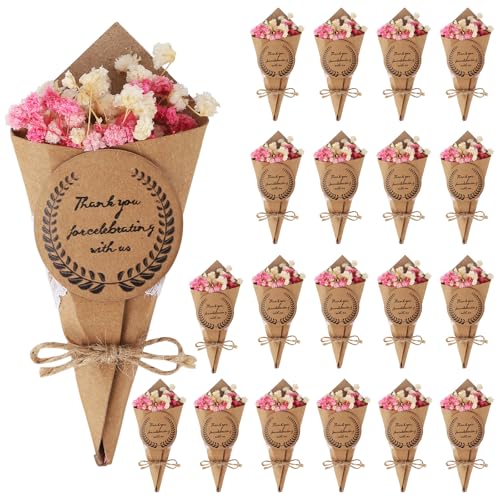 20 mini ramos de flores secas con imán para decoración