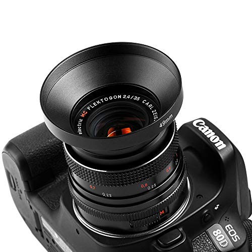 Capuchón de lente angular ancho de 77 mm, capuchón universal de metal para lentes de cámaras Canon, Nikon, Sony, Pentax, Olympus y Fuji + paño de limpieza de microfibra miniatura 7