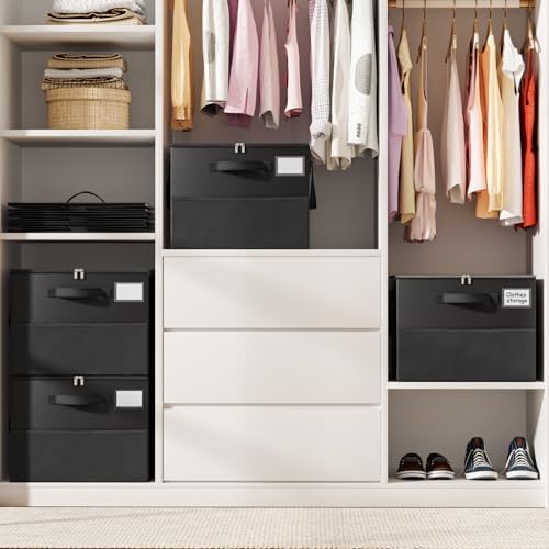 Image of Large Reinforced 2 Pack Shoe Organizer for Closet with Adjustable Dividers | Customizable Compartments for Sneakers, Boots, Heels, Sandals, Clothes, Towels and Toys, Versatile Cube Storage Organizer