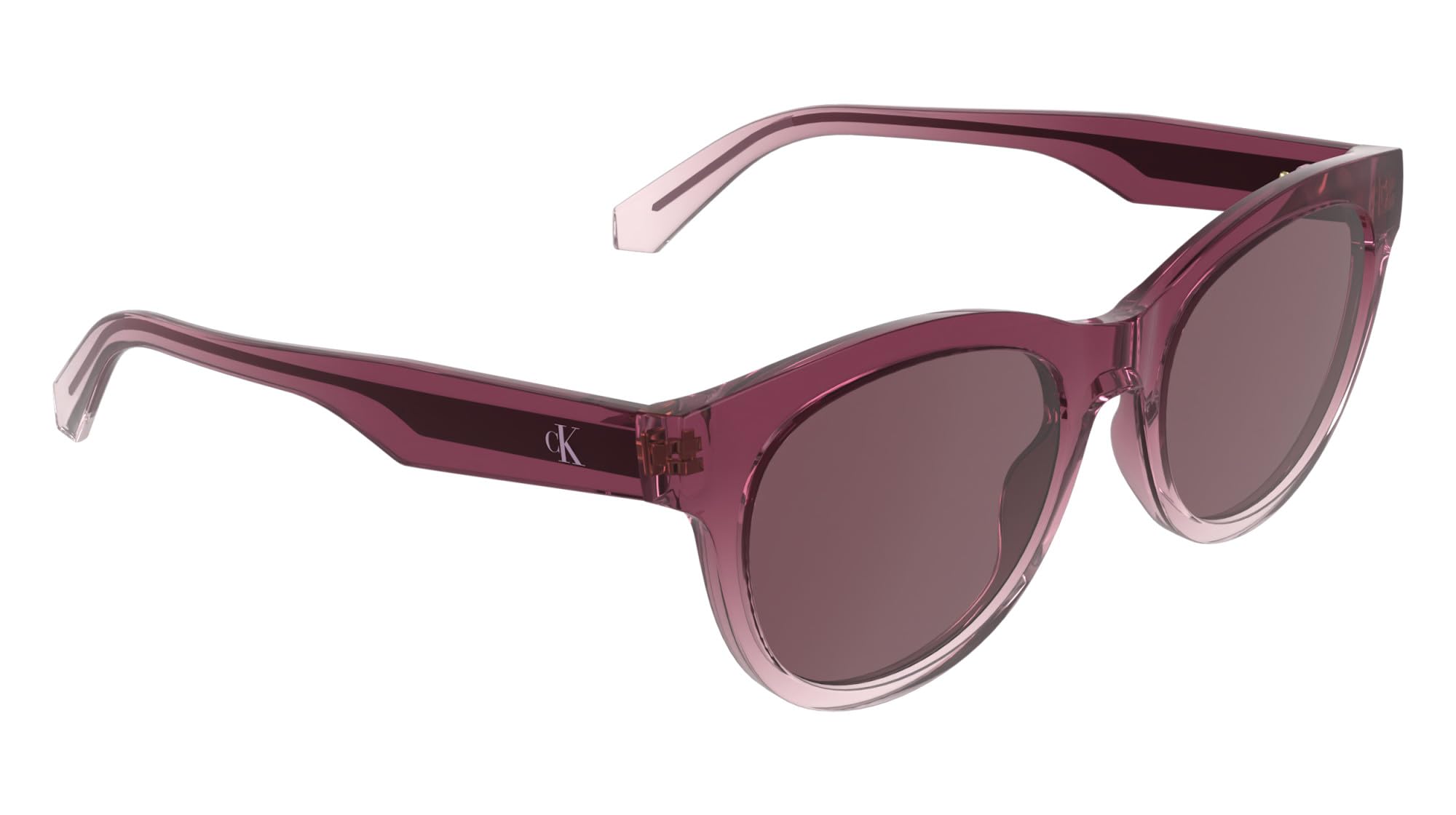 Calvin Klein Jeans Women's Sunglasses CKJ26600S - Transparent Gradient Wine/Rose with Solid Wine Lens
