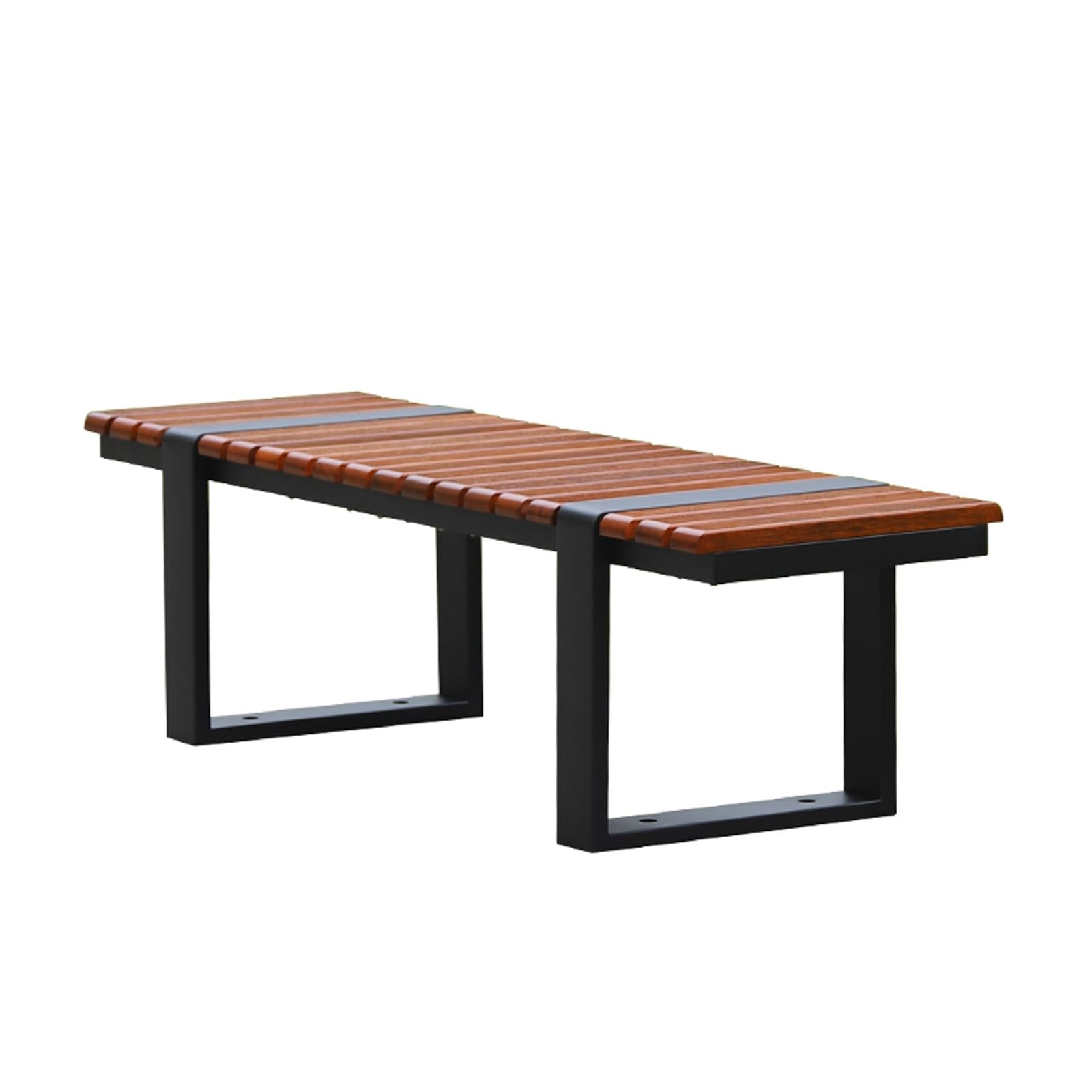 Bancos para exteriores en madera maciza y acero inoxidable de lujo para jardín