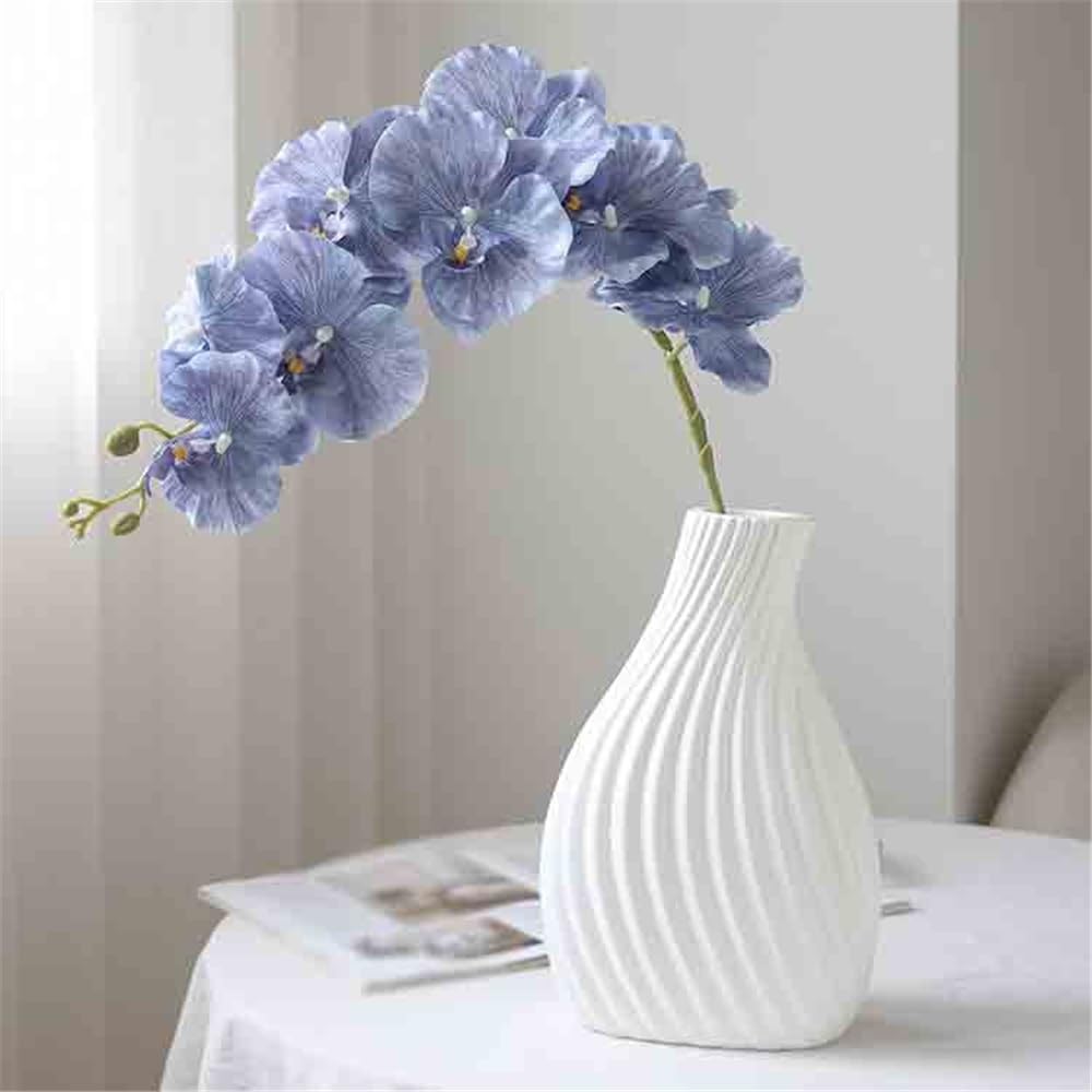 Fiori finti Fiori di simulazione Phalaenopsis singoli blu viola finti Composizione soggiorno decorativi per la decorazione esterna