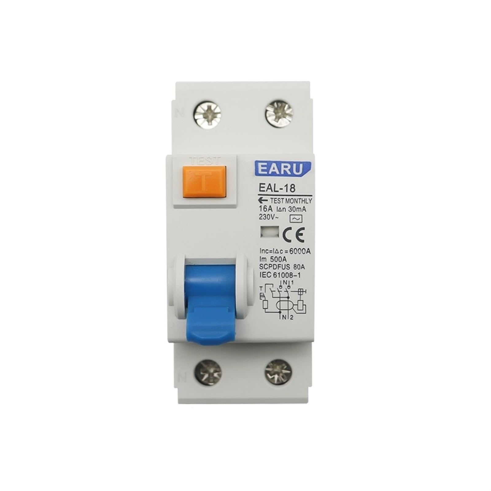 LHNBGTUIW 2P AC Type RCCB RCD ELCB Electromagnetic Residual Current Circuit Breaker 25A 40A 63A 80A 100A 30mA 100mA 300mA(25v,2P 30mA)