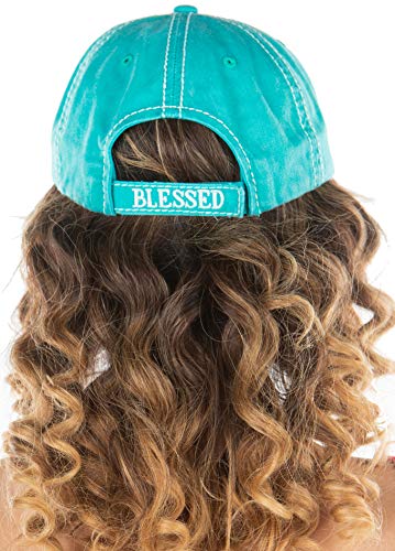 Image of Funky Junque Womens Baseball Cap Distressed Vintage Unconstructed Embroidered Dad Hat