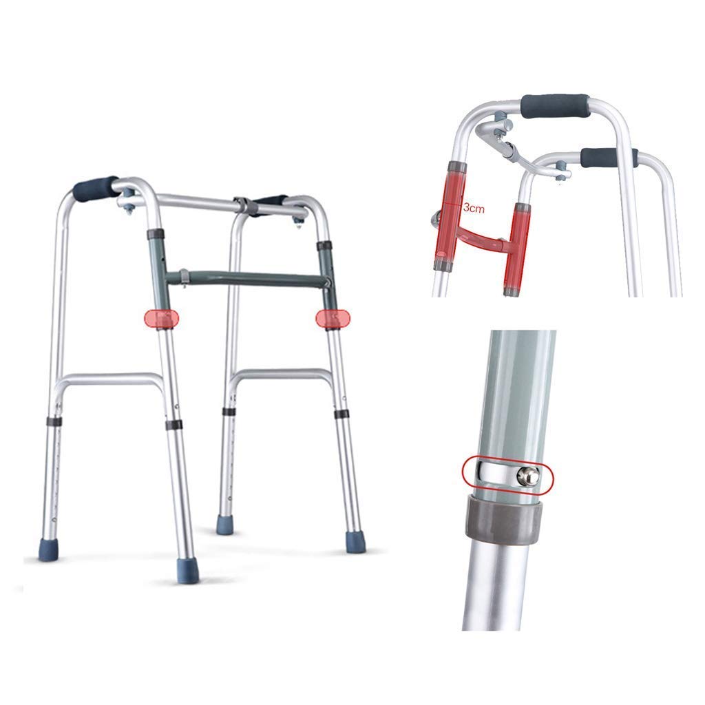 Składany rollator składany chodzik z rollatorami, pomoc w poruszaniu się, chodzik, regulowana wysokość, pomoc w chodzeniu, lekka rama do chodzenia dla seniorów
