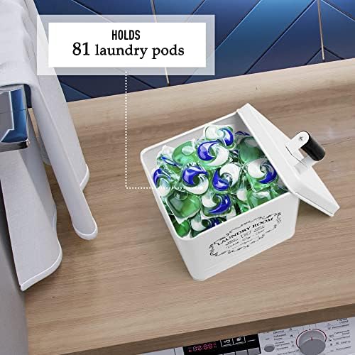 Nineroyallaundrydetergentcontainerdryersheetholderlaundryroomstorageboxfarmhouselaundryroomdecorvintagestylemetalbinwithretroletteringsigndistressedfinish Urban Country Home Decor Nine royal laundry detergent container dryer sheet holder laundry room storage box farmhouse laundry room decor vintage style metal bin with retro lettering sign distressed finish urban country home decor