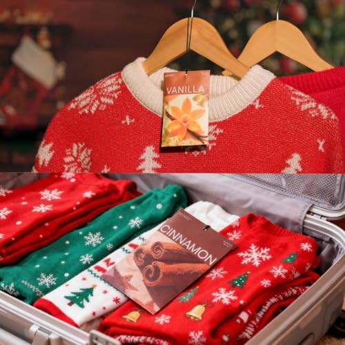 Image of MYARO 20 Packs Cedar Cinnamon Vanilla Berries Potpourri Bag Scent Sachet for Closet Drawer Room Car Home Air Freshener Shoe Odor Elimination