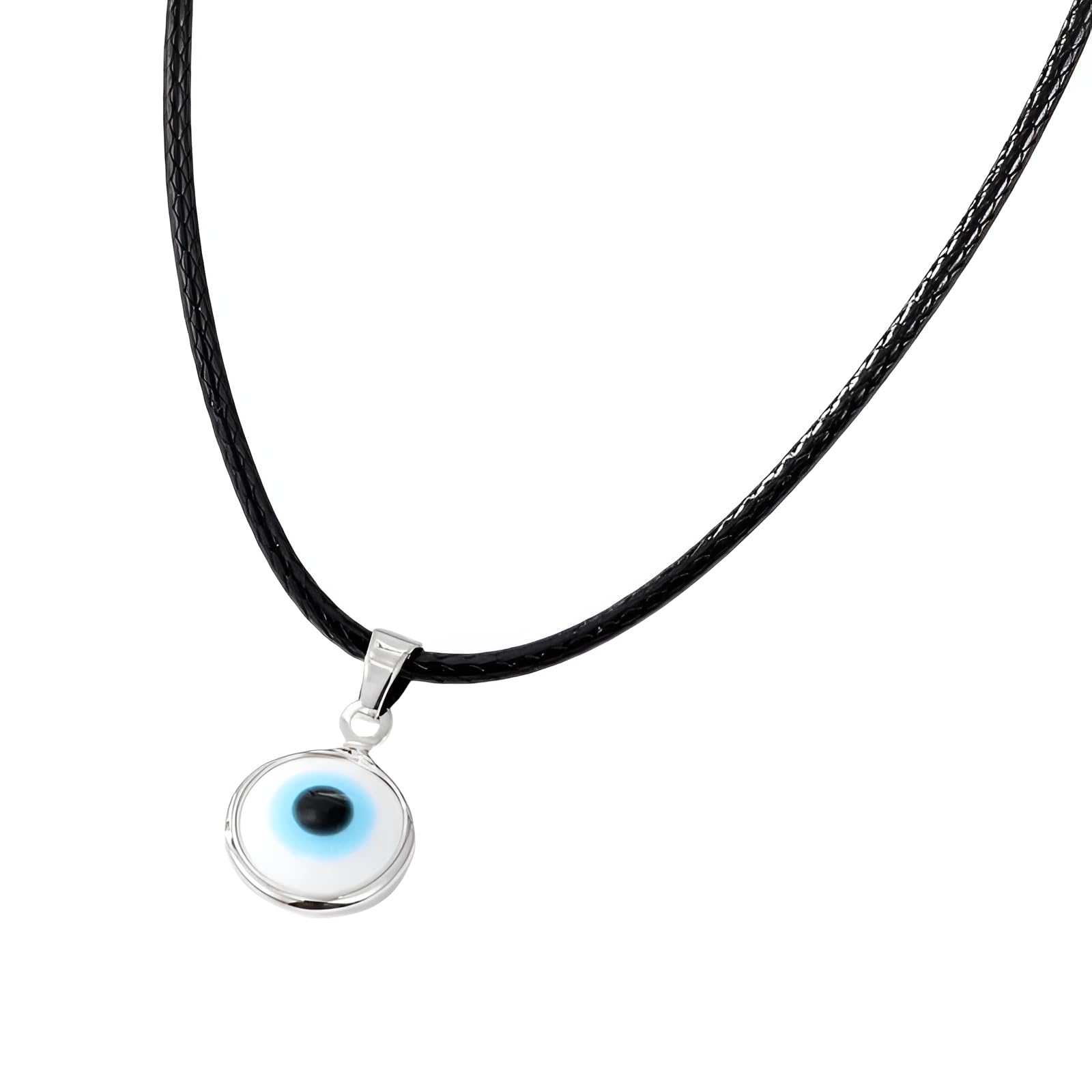 Girls Accessories Collar de Mal de Ojo para Mujeres y niñas, Plata de Ley 925, Collar con Colgante de Mal de Ojo Azul Profundo, Gargantilla de Cristal de Ojo Azul Turco, Collar de Mal de Ojo de Oro,