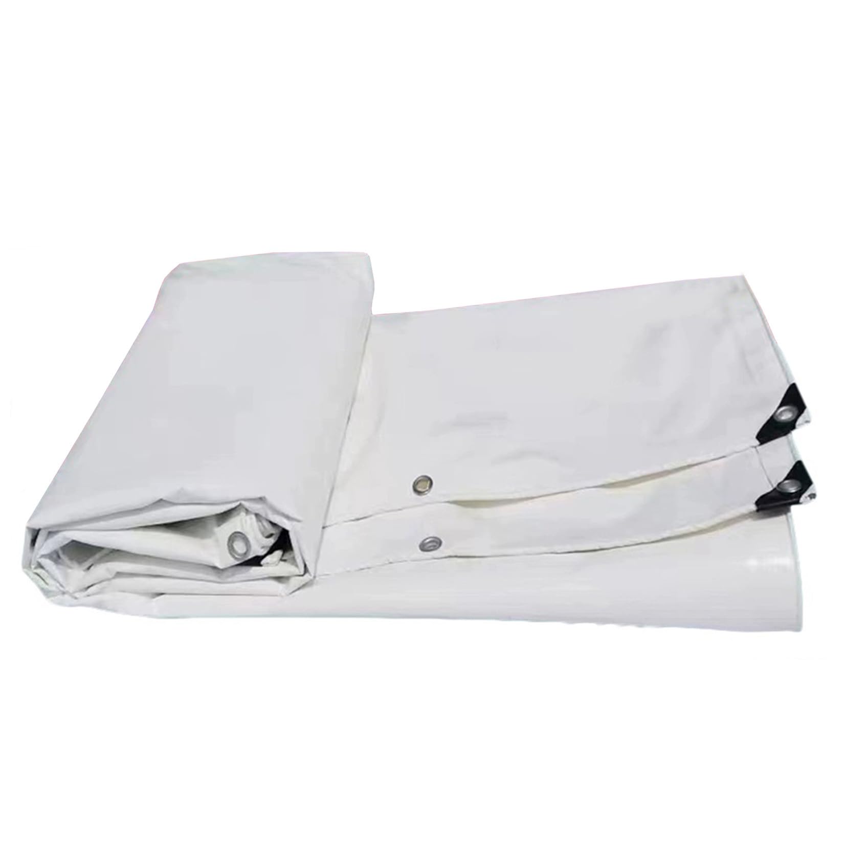 Heavy Duty Waterproof Tarpaulin,3m×7m 520g/m² Outdoor Protection Groundsheet, Tent Shield, Trailer Trampo Cover UV Weatherproof Sheet for Camping Garden White