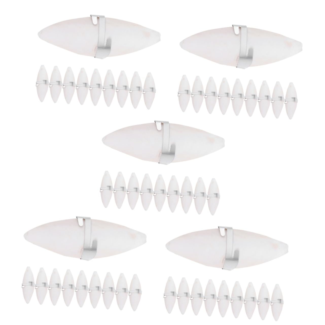 BESPORTBLE 50pièces Jouets à Mâcher pour Oiseaux Complément Calcique De Seiche pour Perruches Et Hamsters Jouets Amusants à Mâcher avec Clips De Fixation