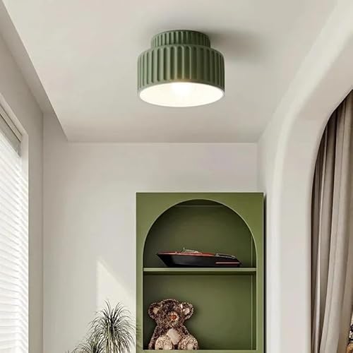 Ktyuerghk Retro Kitchen Island Bar Close To Ceiling Light Fixtures Modern Resin Semi Flush Mount Ceiling Light Bedroom Living Dining Room Hall Japanese Wabi-Sabi Style Led Hallway Lighting Fixtures Ceiling thumb #4