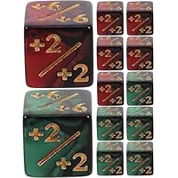 EYVRPAU 12teilige magische Würfel, geladene Würfel, Magic the Gathering-Würfel, Würfelzähler, Magic the Gathering-Zubehör, Kartenspiel-Zubehör, Würfelwürfel, Treuewürfel, kompatibel mit MTG (2 Farben)