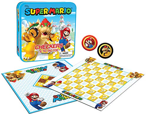 Super Mario Checkers & Tic-Tac-Toe Juego de Mesa Coleccionable miniatura 2