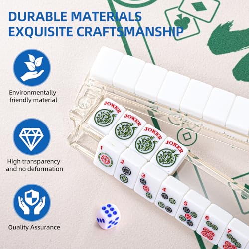 Set de 4 Soportes para Fichas de Mahjong con Empujadores Giratorios miniatura 3