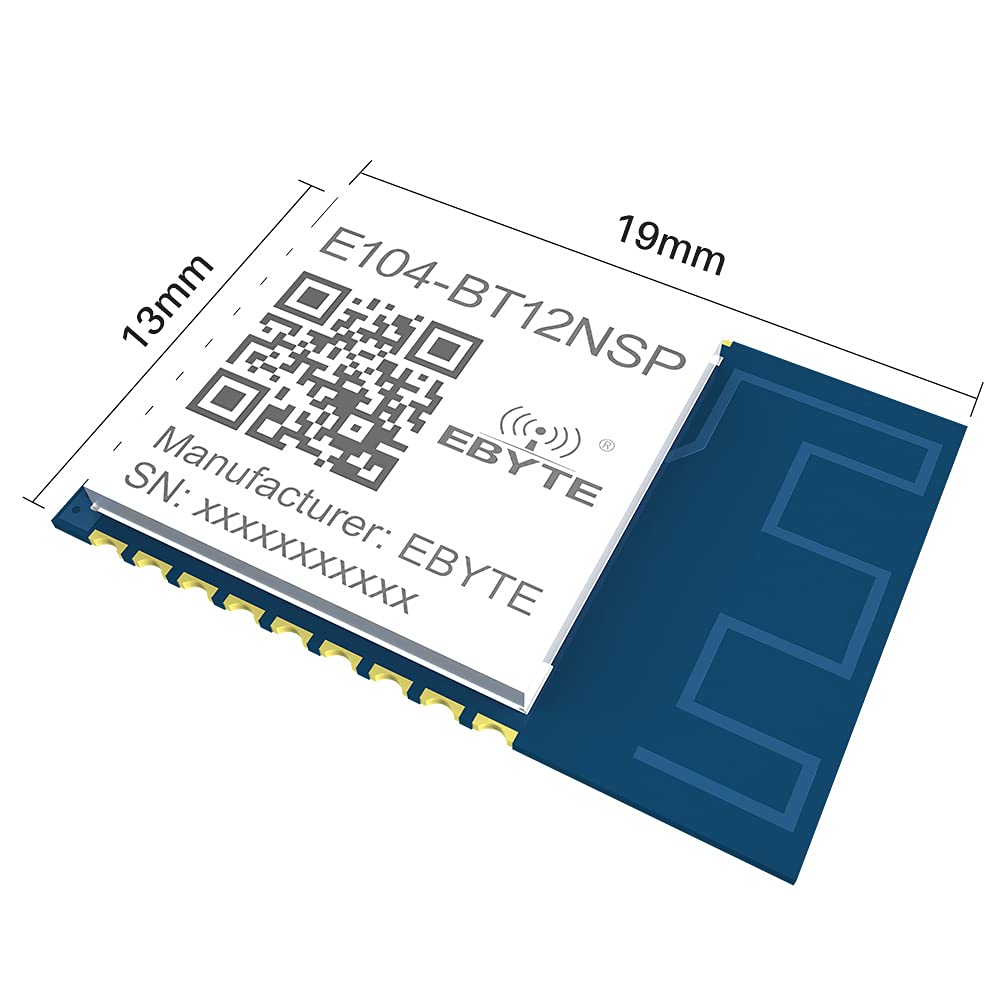 EBYTE GFSK Bluetooth Self Mesh Module 10dBm 2.4Ghz BLE E104-BT12NSP 60m Support Sig Mesh V1.0 Max 16383 Nodes UART Interface