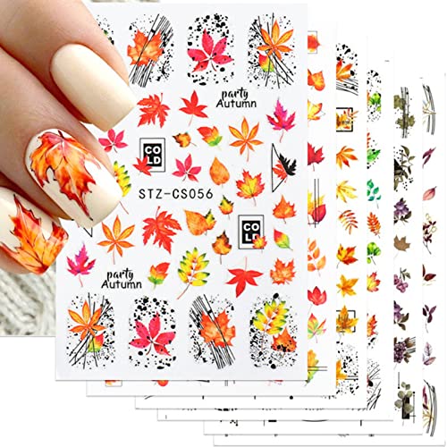 Maple Leaf Nail Art Sticker, Nail Art Supplies,selbstklebende Nagelaufkleber, Ahornblatt-Serie, geeignet für Frauen, Damen und Mädchen, Nagelaufkleber, Dekoration Cover